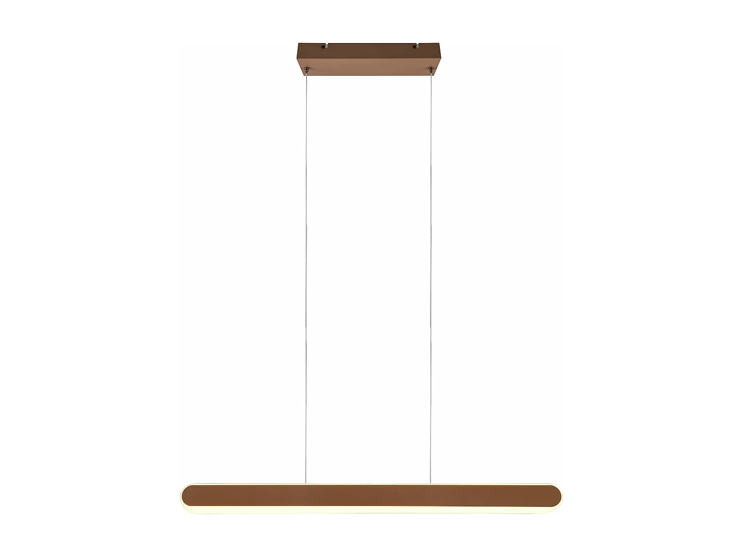 Lampada a sospensione LED a bi-emissione, metallo, caffè, L 130 cm, Helios