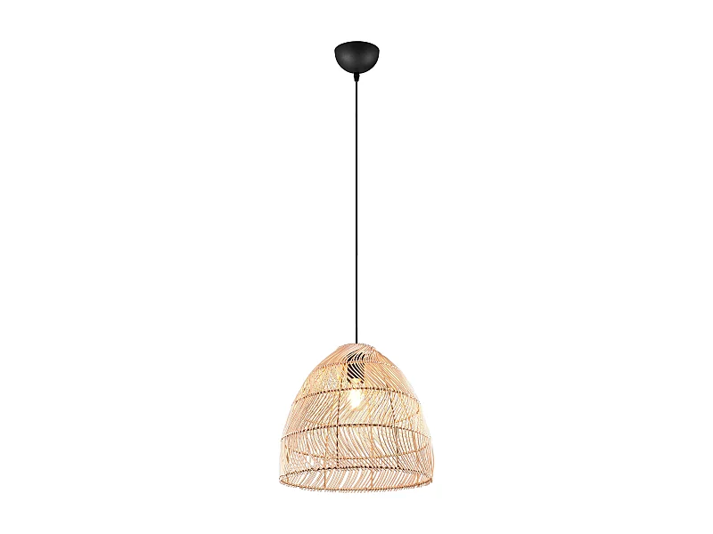Lampada a sospensione, rattan effetto naturale, D 35 cm, Rike