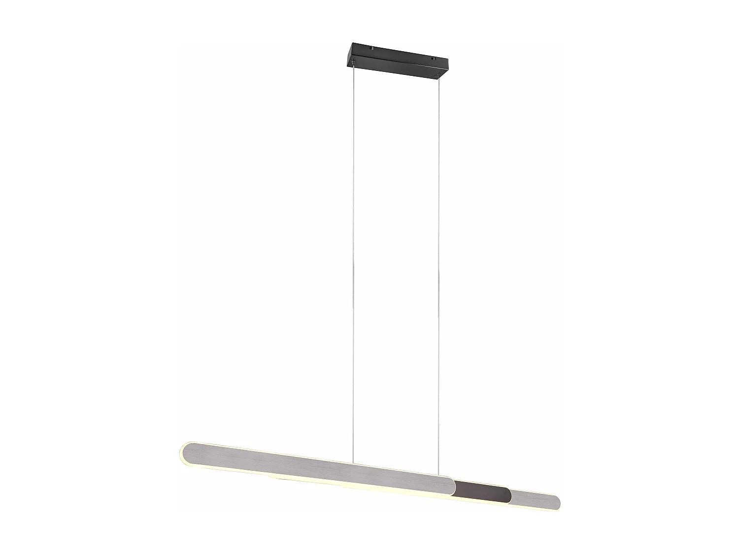 Lampada a sospensione LED a bi-emissione, metallo, alluminio, L 130 cm, Helios