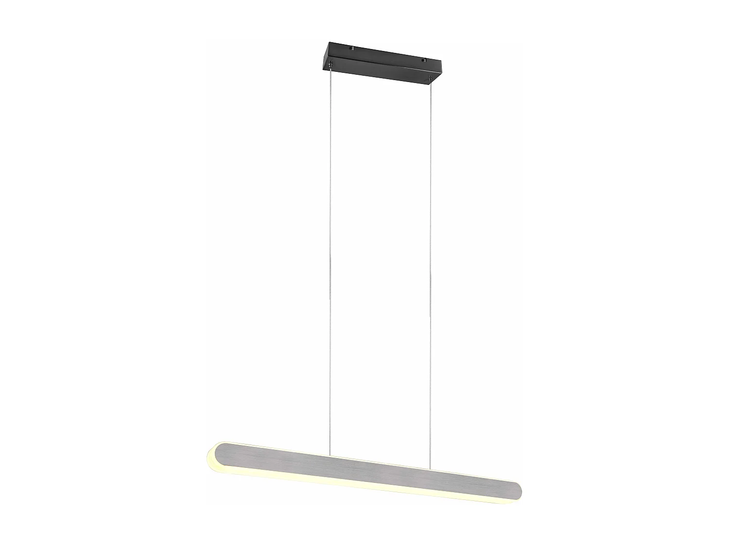 Lampada a sospensione LED a bi-emissione, metallo, alluminio, L 130 cm, Helios