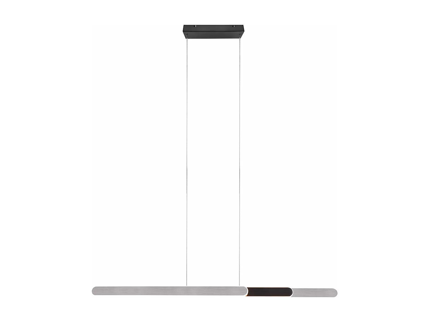 Lampada a sospensione LED a bi-emissione, metallo, alluminio, L 130 cm, Helios