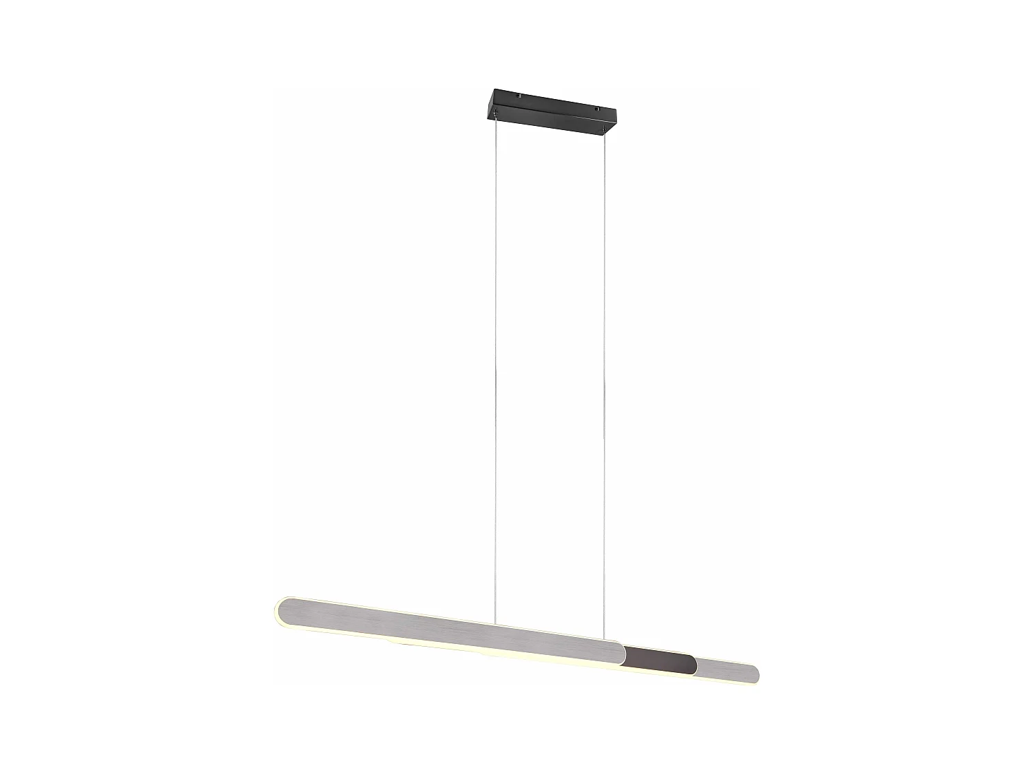 Lampada a sospensione LED a bi-emissione, metallo, alluminio, L 130 cm, Helios