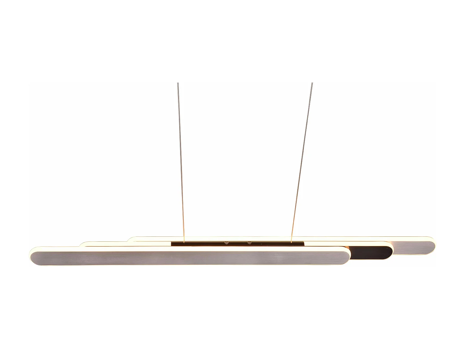 Lampada a sospensione LED a bi-emissione, metallo, alluminio, L 130 cm, Helios