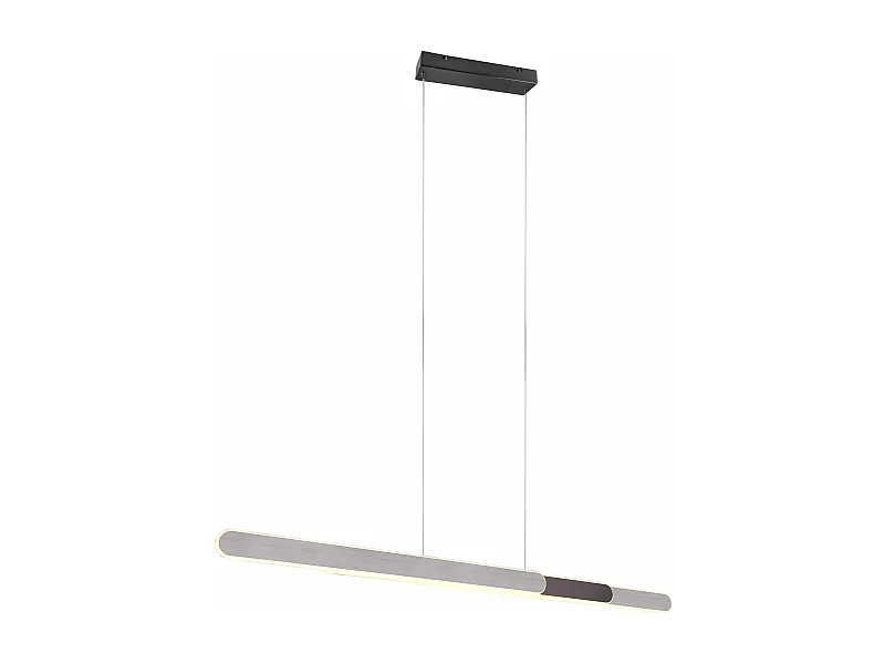 Lampada a sospensione LED a bi-emissione, metallo, alluminio, L 130 cm, Helios