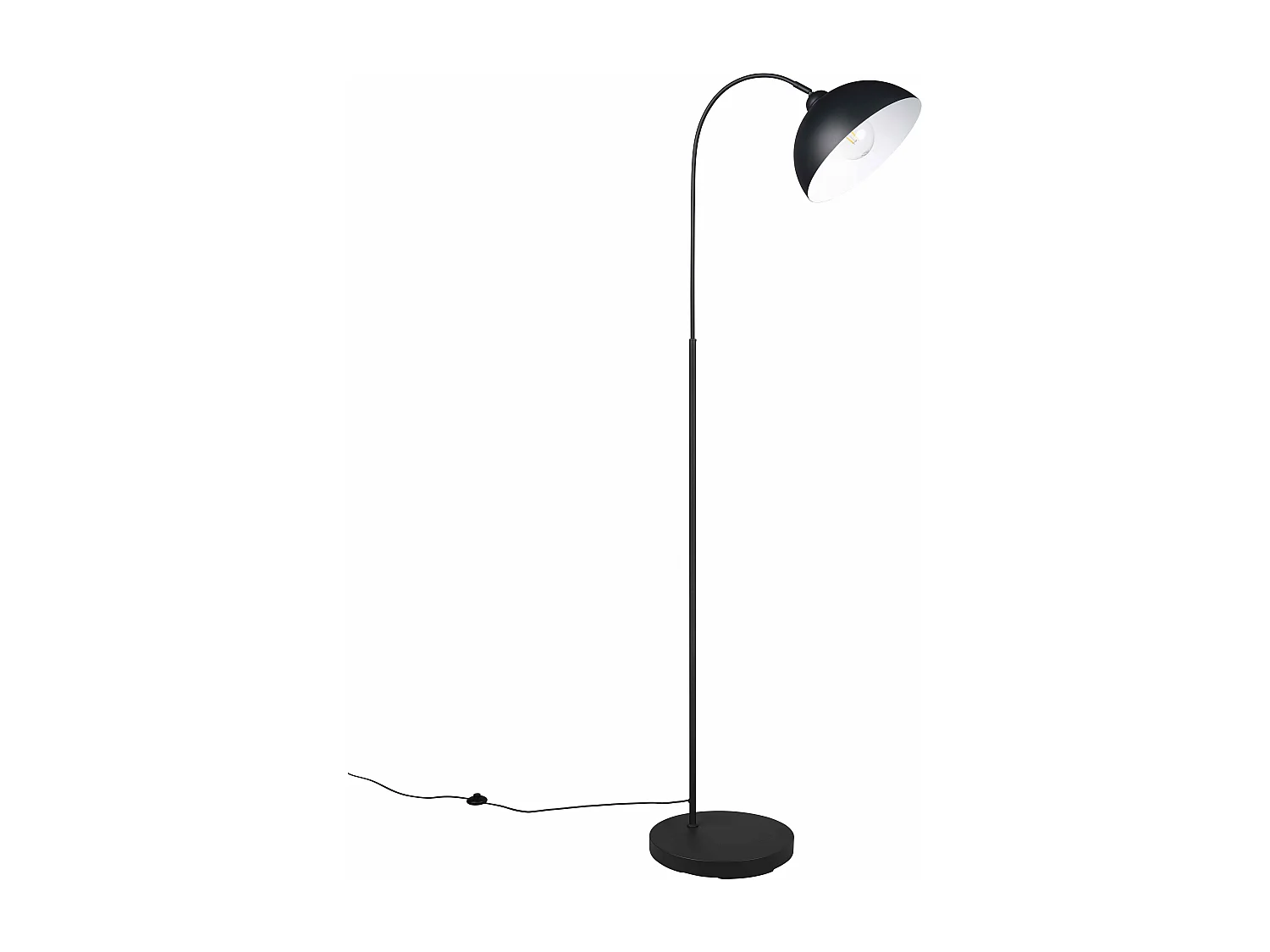 Piantana ad arco, metallo, nero, H 170 cm, Sierra