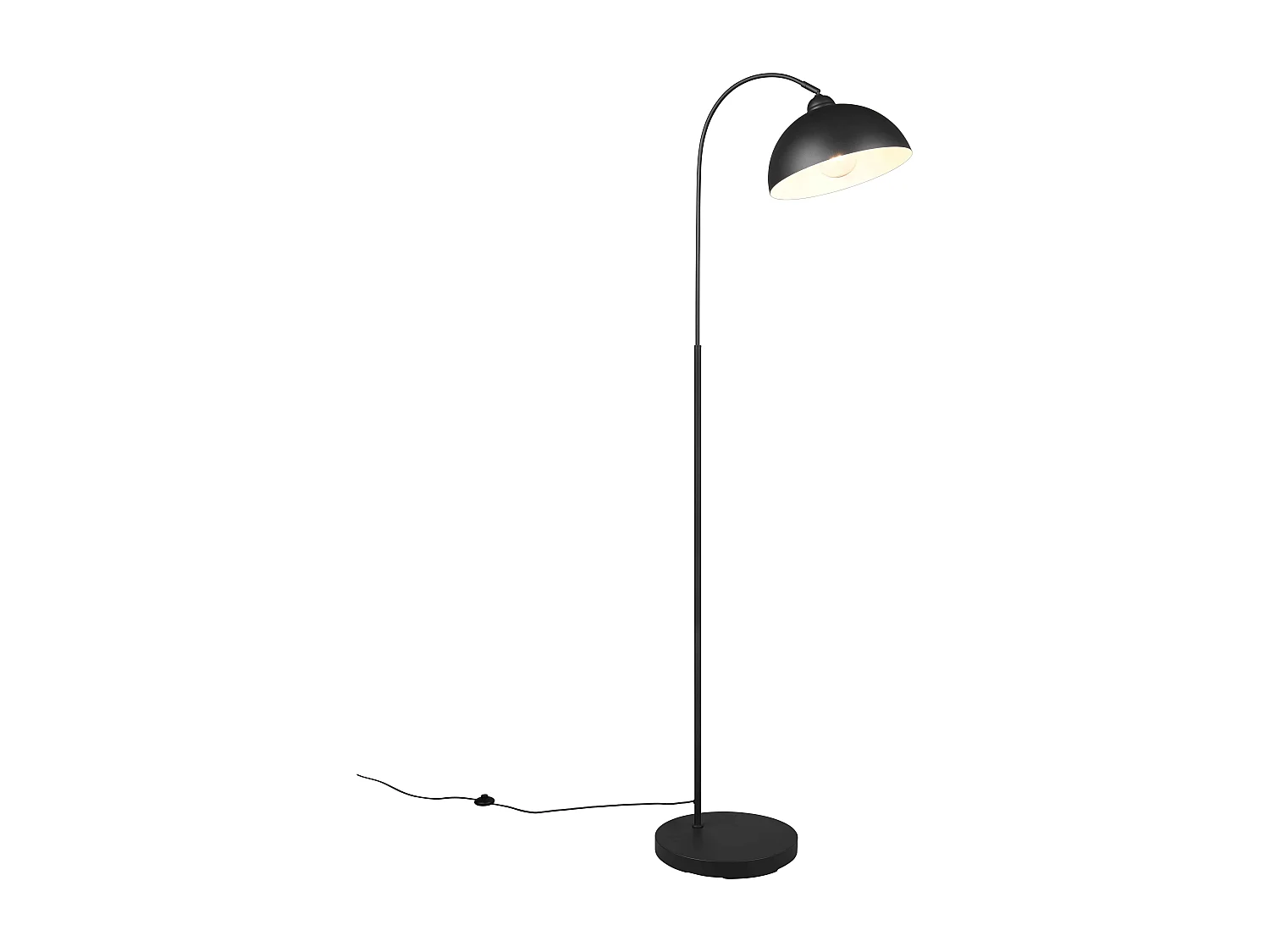 Piantana ad arco, metallo, nero, H 170 cm, Sierra