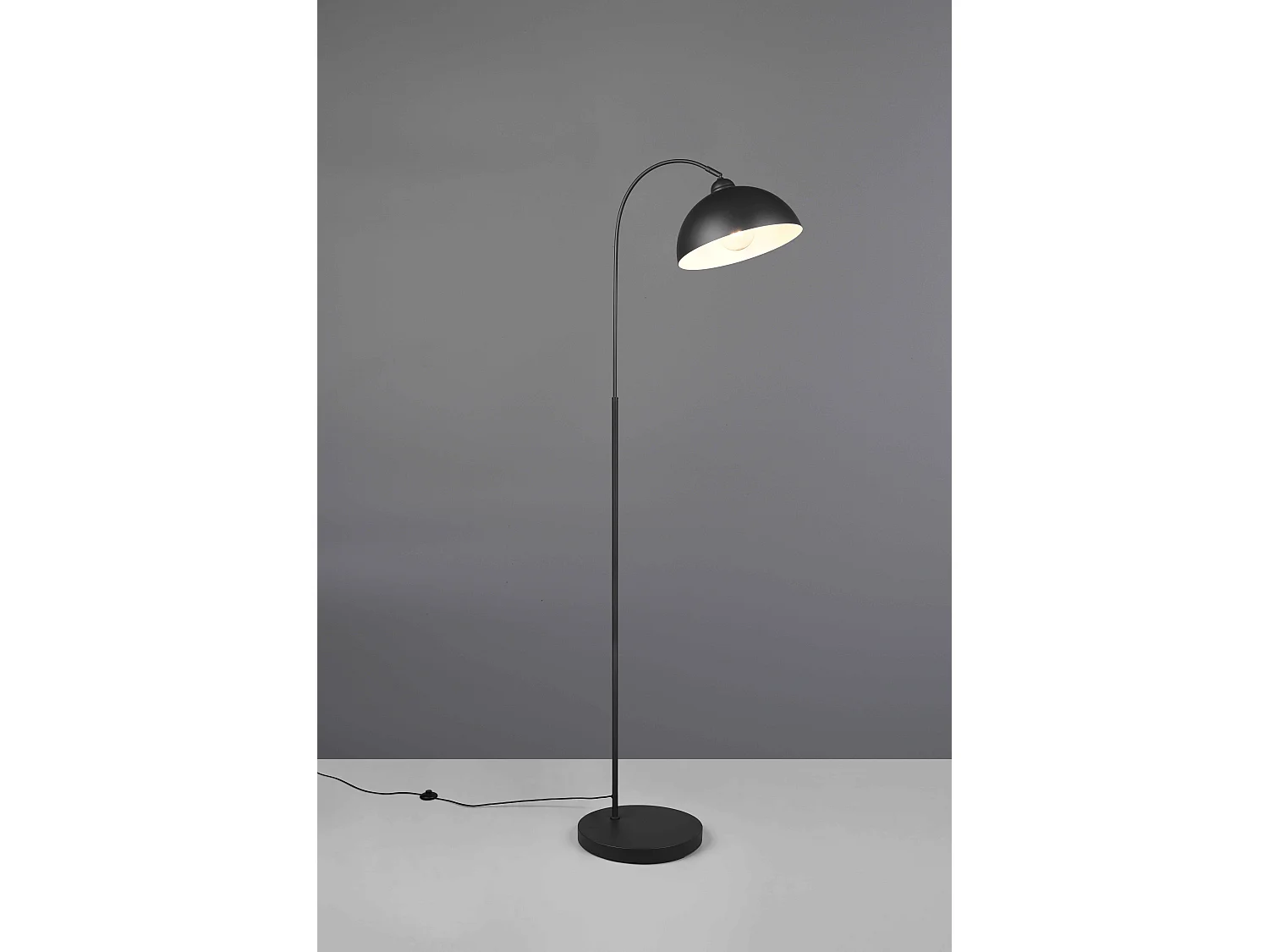 Piantana ad arco, metallo, nero, H 170 cm, Sierra