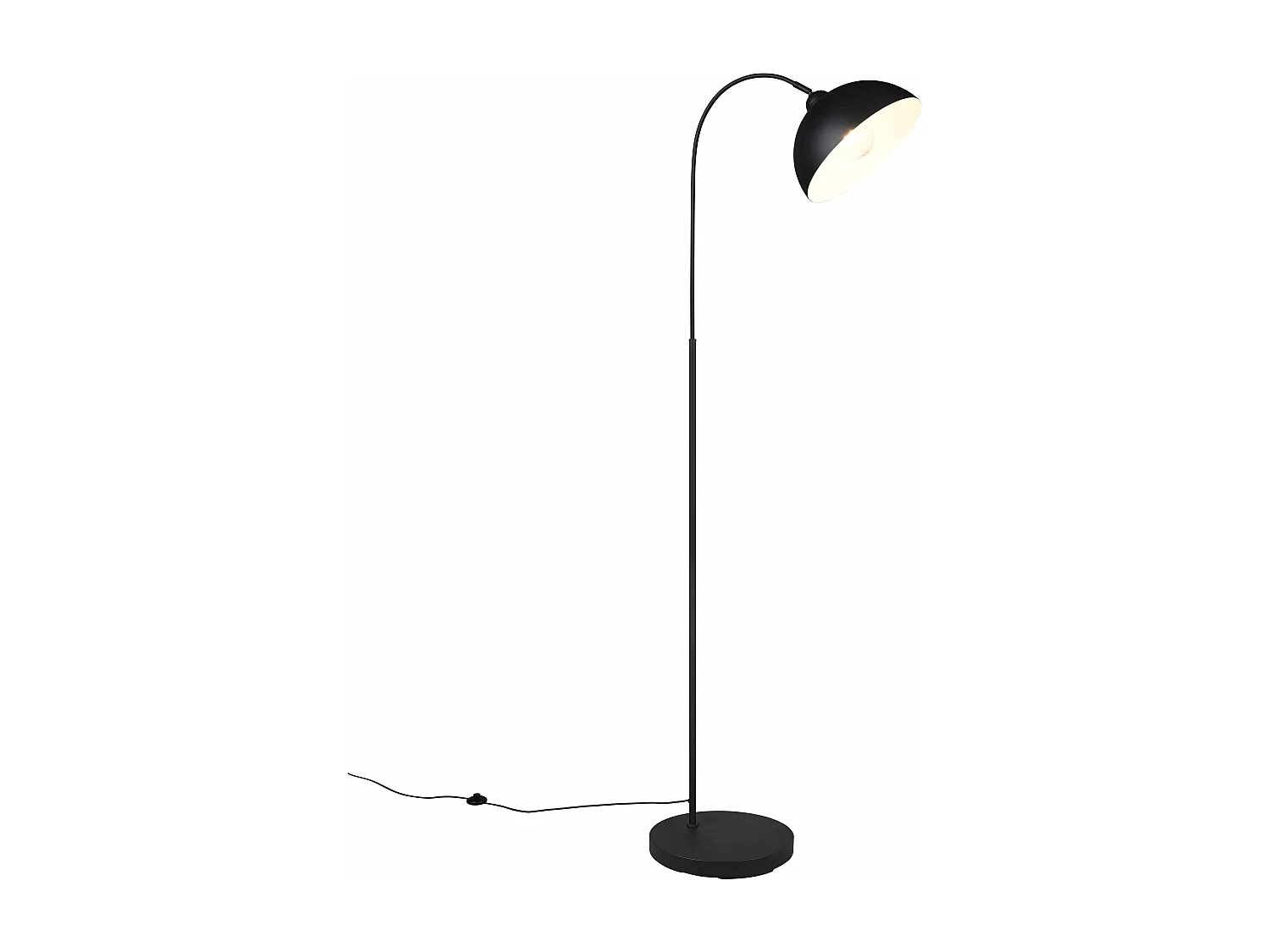 Piantana ad arco, metallo, nero, H 170 cm, Sierra