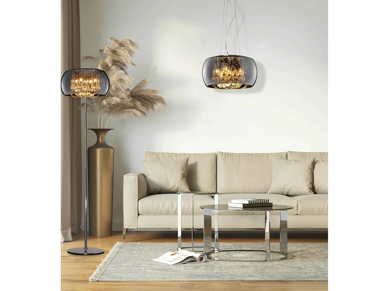 Lampadaire en verre Vapore