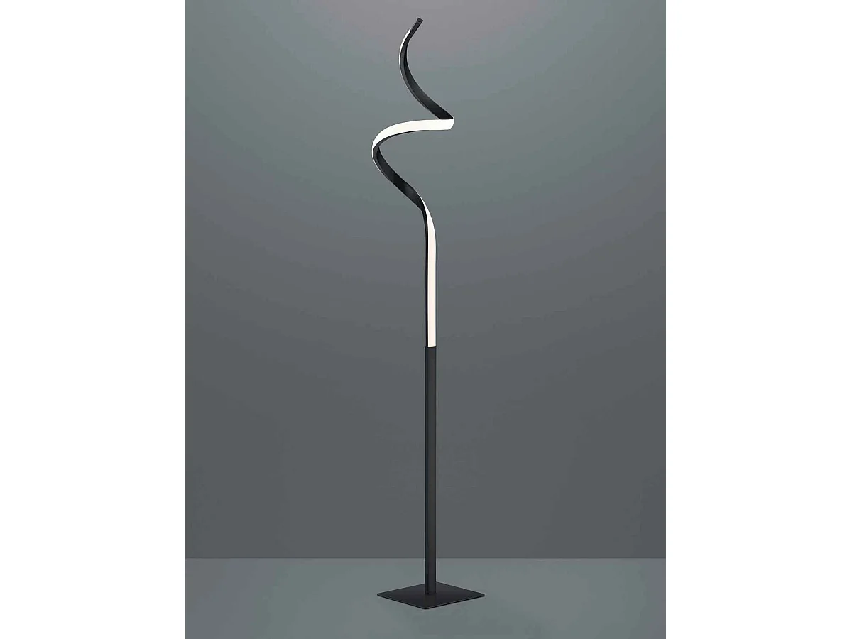 Piantana LED ondulata, metallo, antracite, H 145 cm, Course