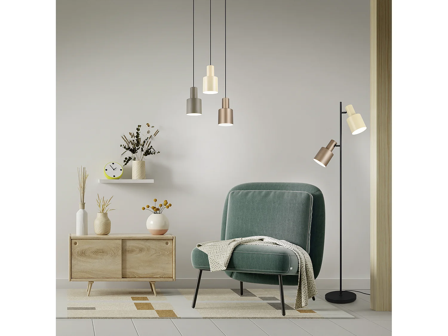 Vloerlamp AGUDO - 0x0x161 cm - Multikleur