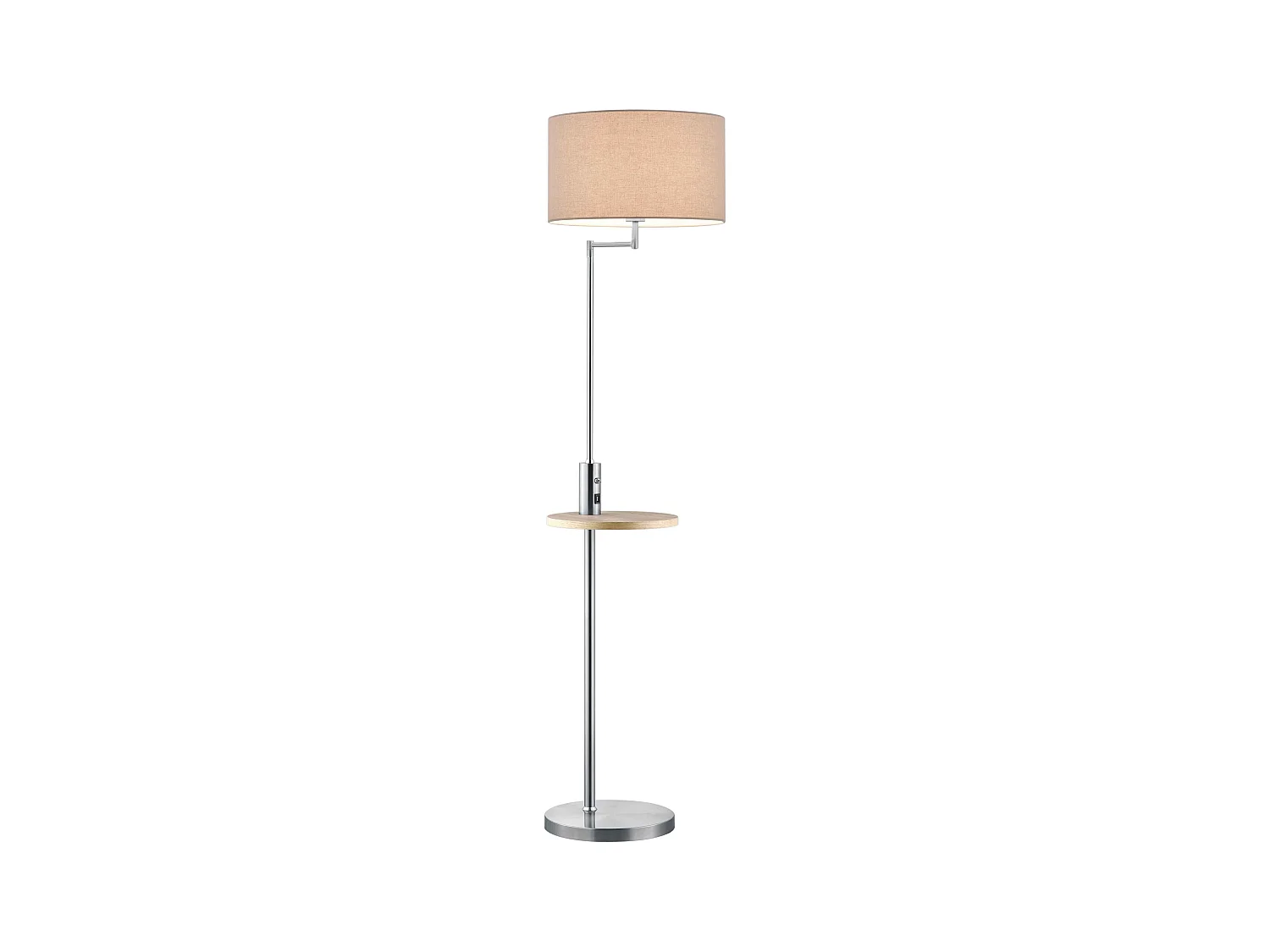 Piantana con mensola e attacco USB, metallo, H 160 cm, Claas