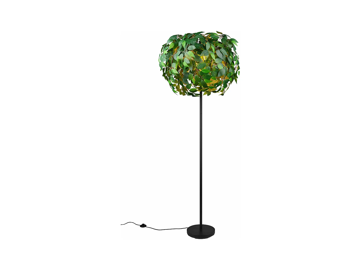 Piantana, metallo e plastica, verde effetto naturale, H 180 cm, Leavy