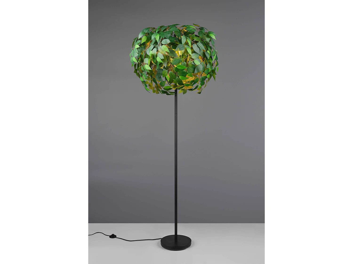 Piantana, metallo e plastica, verde effetto naturale, H 180 cm, Leavy