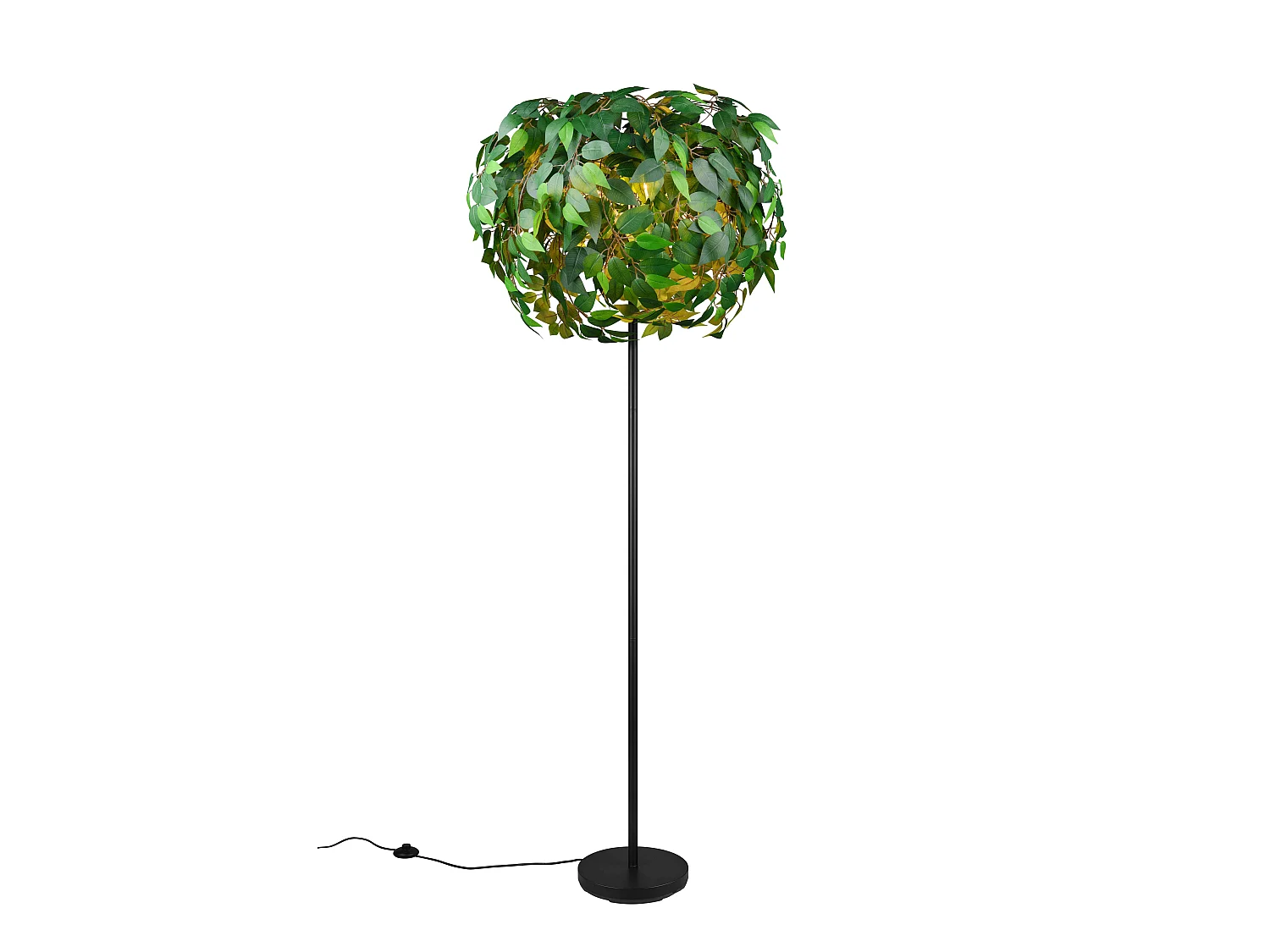 Piantana, metallo e plastica, verde effetto naturale, H 180 cm, Leavy