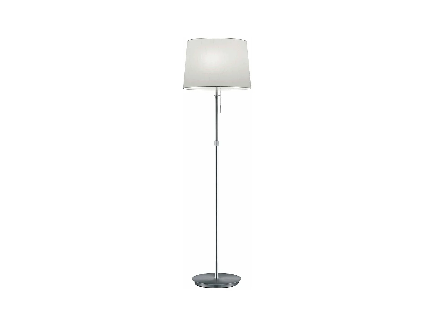 Piantana regolabile, metallo, acciaio satinato e bianco, H 140-180 cm, Lyon