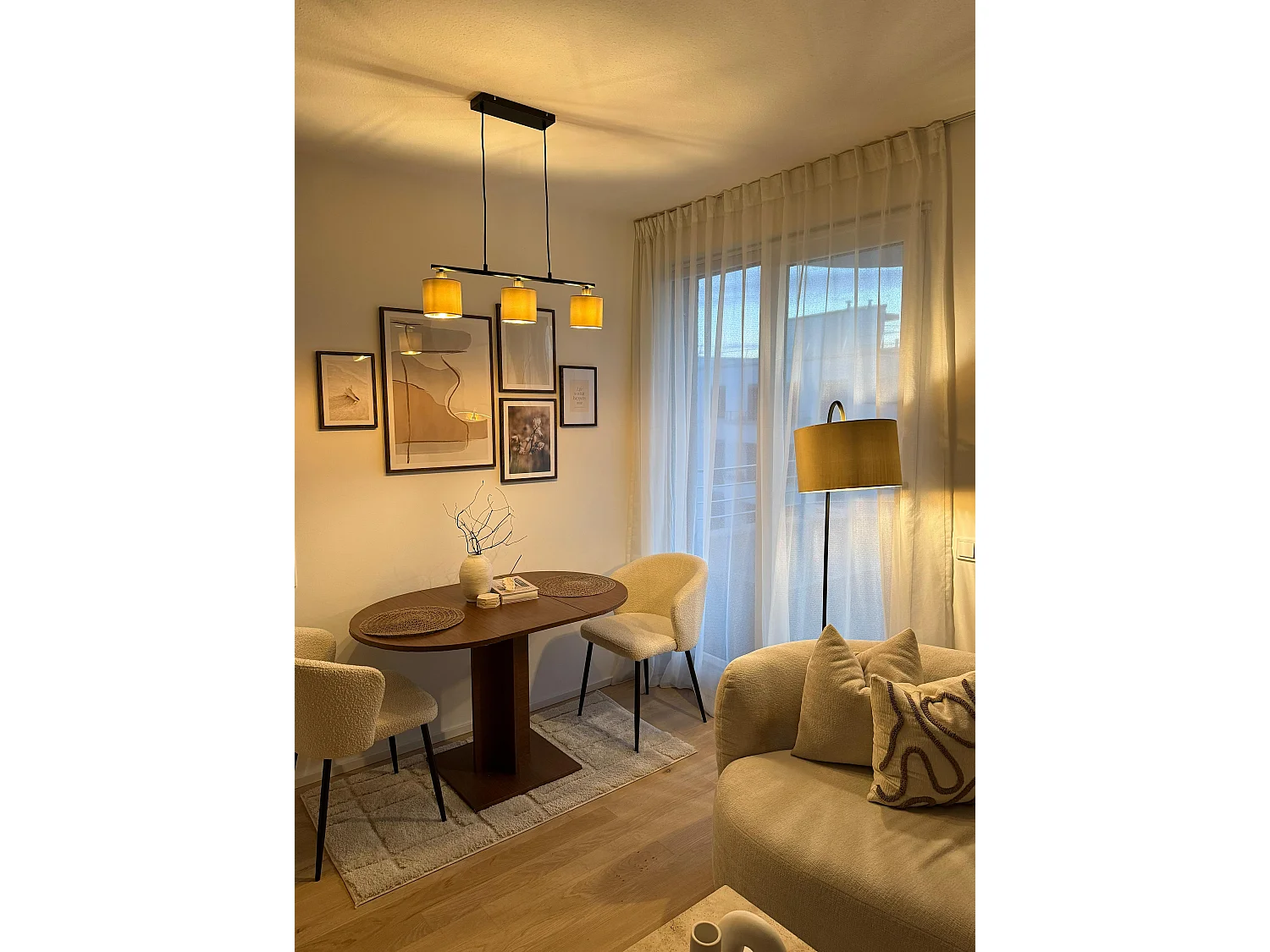 Vloerlamp JULIETA - 35x35x156 cm - Beige