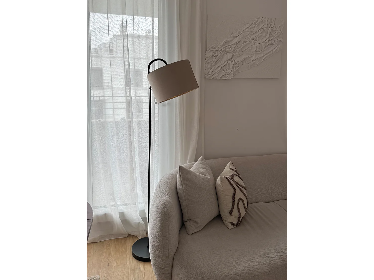 Vloerlamp JULIETA - 35x35x156 cm - Beige