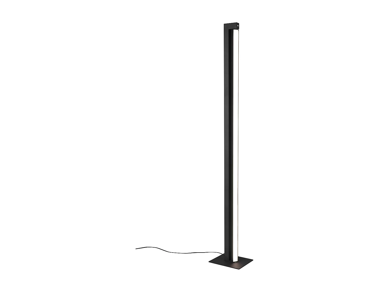 Piantana LED girevole, metallo, nero, H 130 cm, Seeker