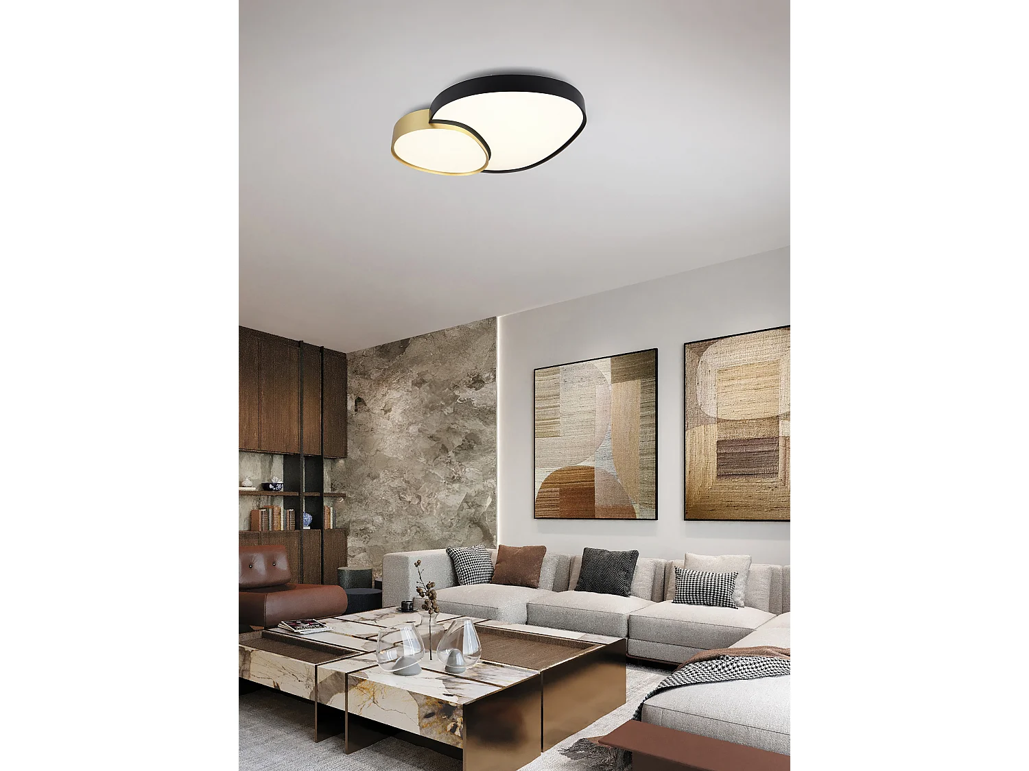 Plafondlamp RISE - 0x0x11.5 cm - Zwart
