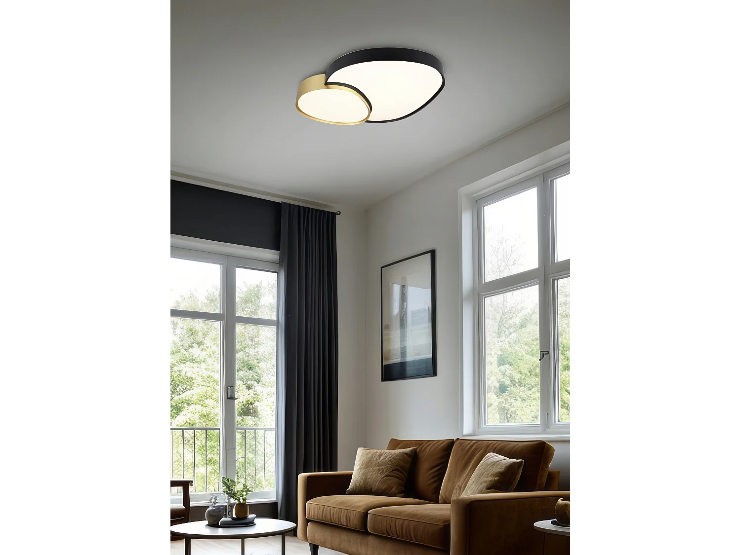 Plafondlamp RISE - 0x0x11.5 cm - Zwart