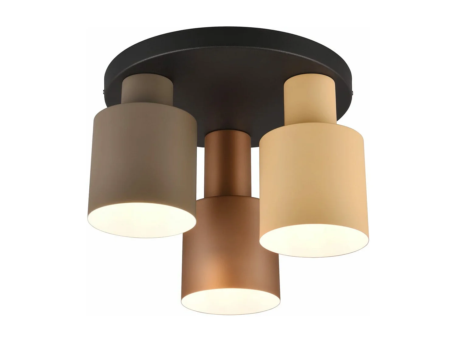 Plafoniera 3 diffusori, metallo, multicolor, 30x24 cm, Agudo