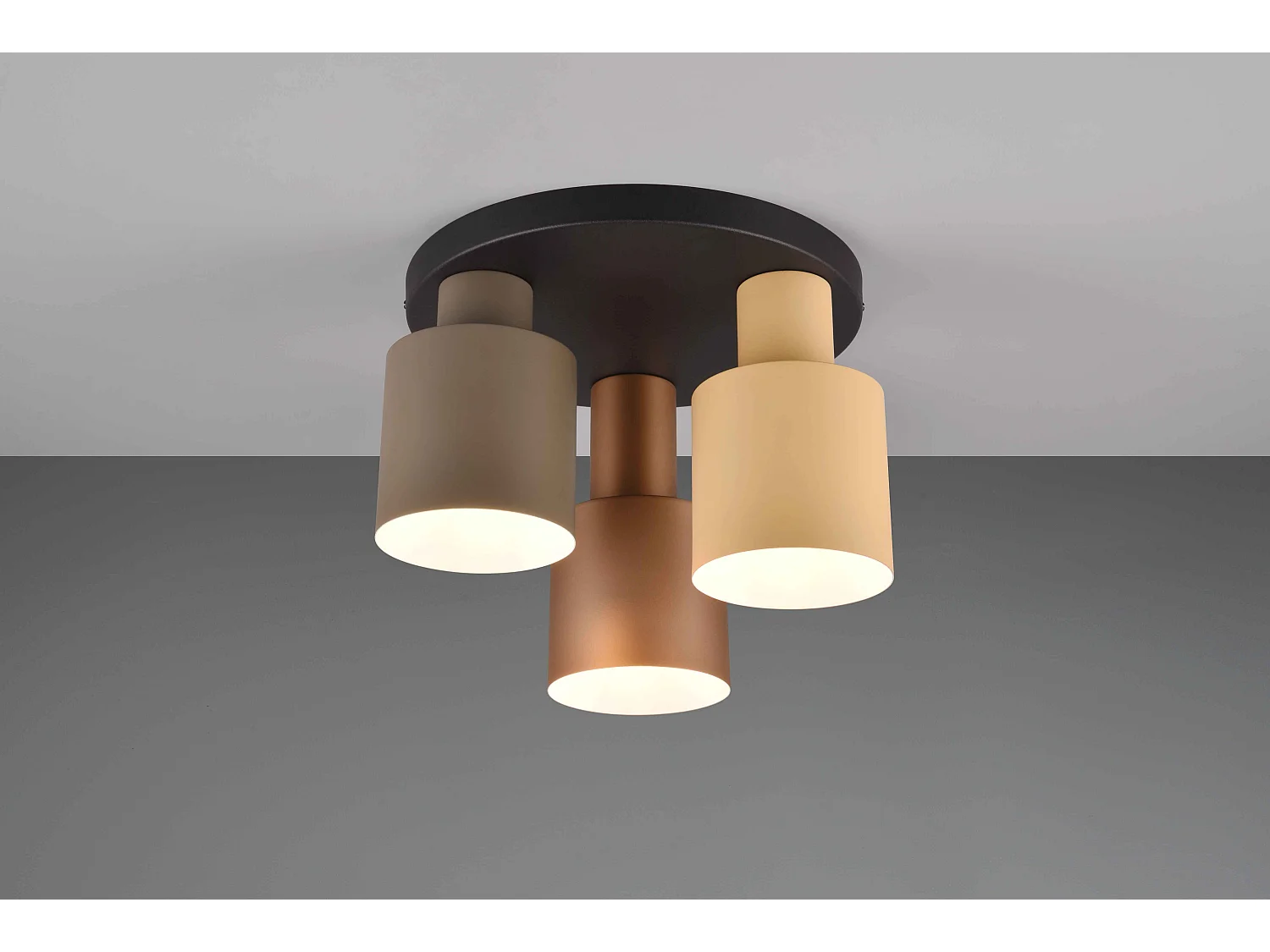 Plafoniera 3 diffusori, metallo, multicolor, 30x24 cm, Agudo