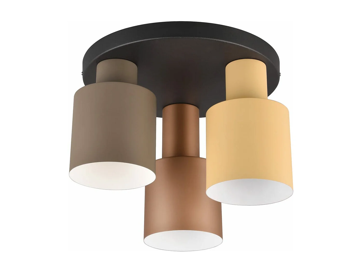 Plafoniera 3 diffusori, metallo, multicolor, 30x24 cm, Agudo