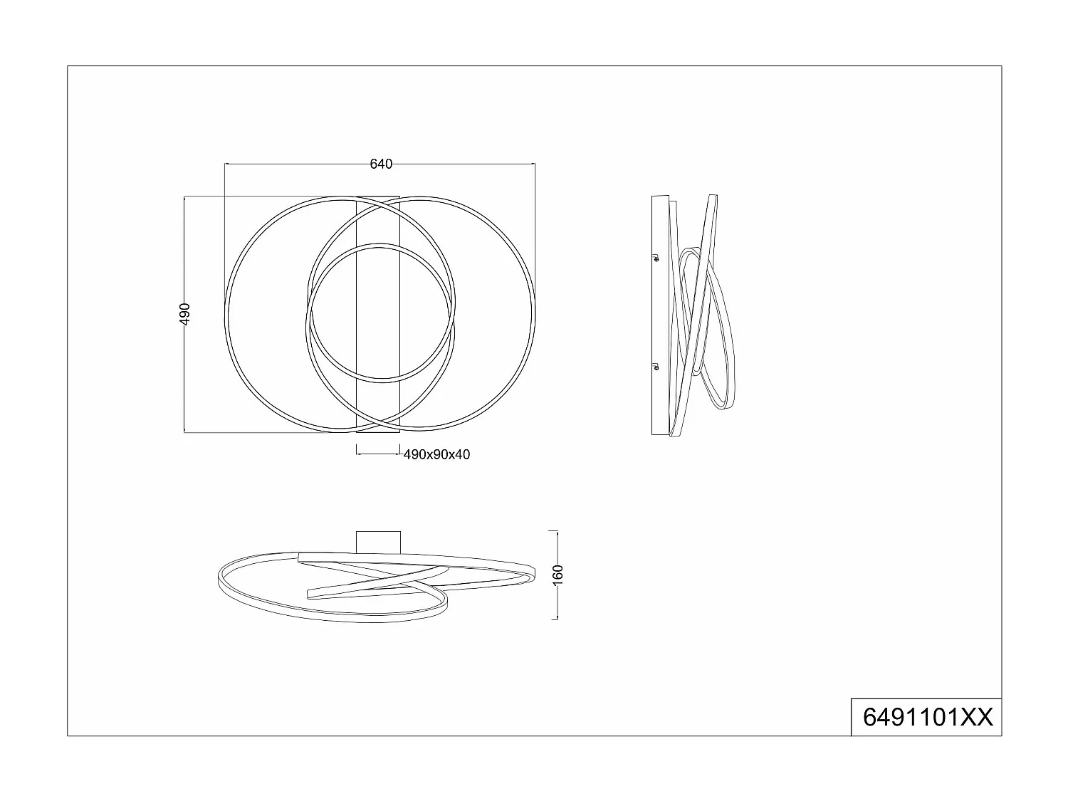 Plafoniera LED, metallo, bianco, D 65 cm, Darvin