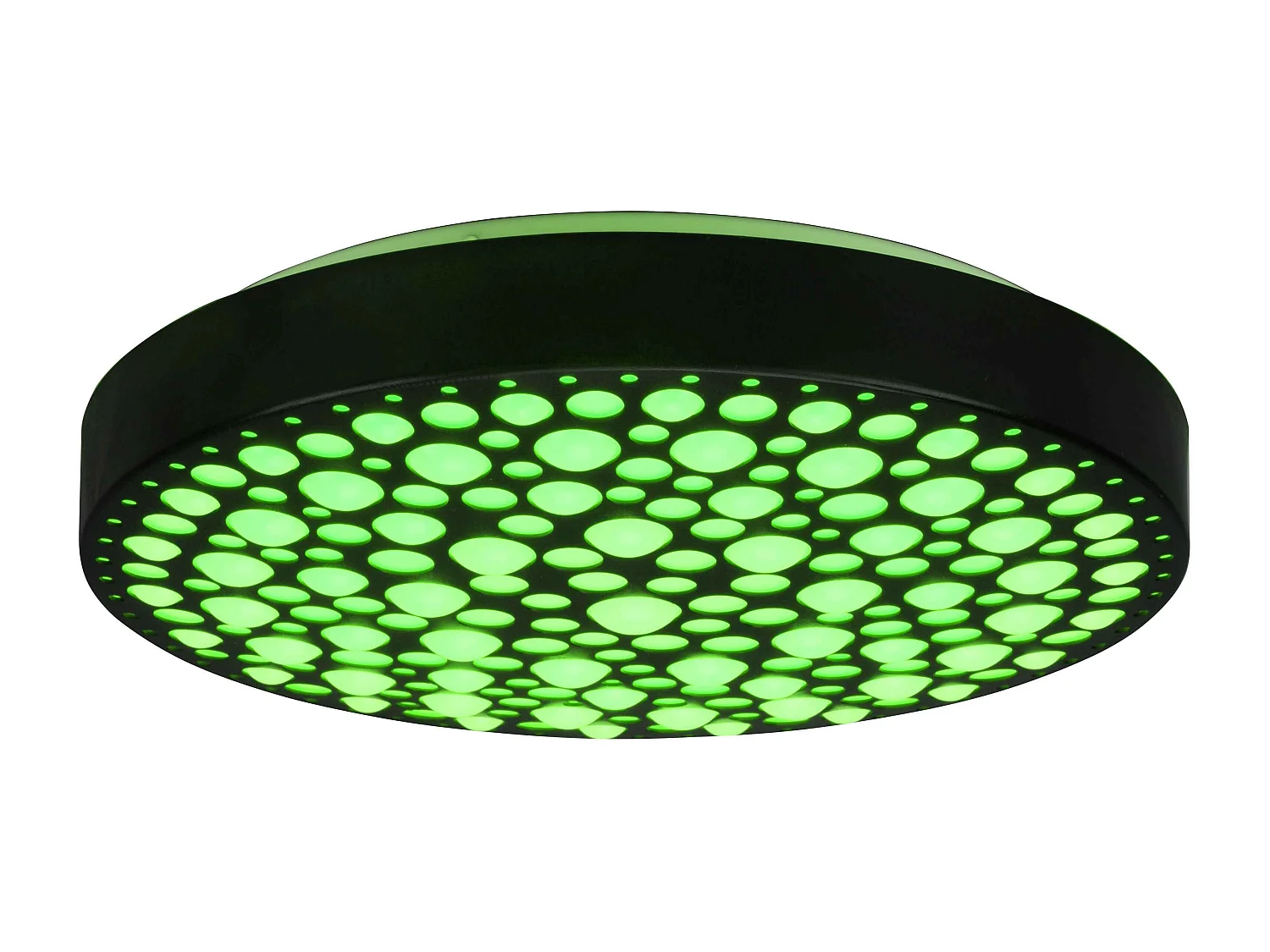 Plafoniera LED RGB, nero effetto cerchi, D 40 cm, Chizu