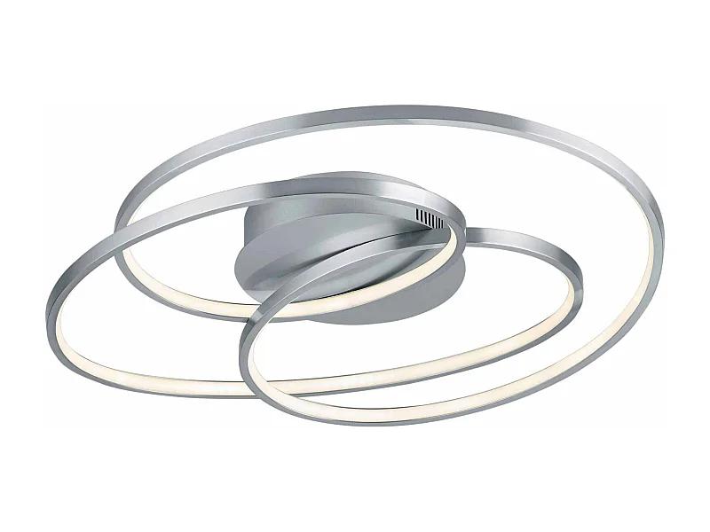 Plafoniera LED cerchi, metallo, acciaio satinato, D 60 cm, Gale