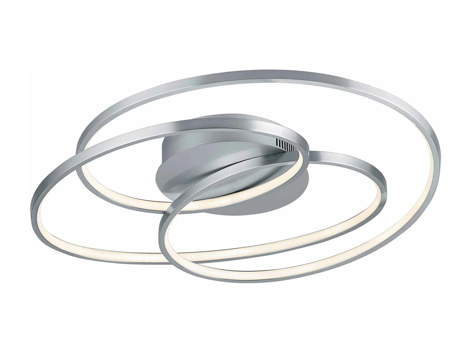 Plafoniera LED cerchi, metallo, acciaio satinato, D 60 cm, Gale