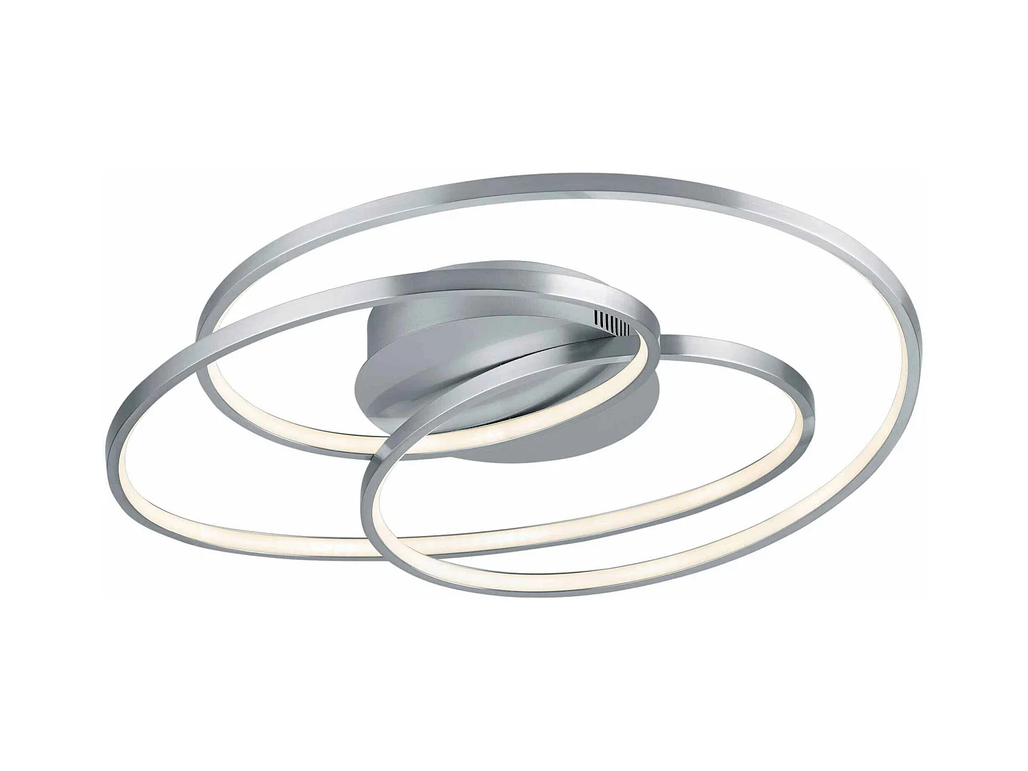 Plafoniera LED cerchi, metallo, acciaio satinato, D 60 cm, Gale