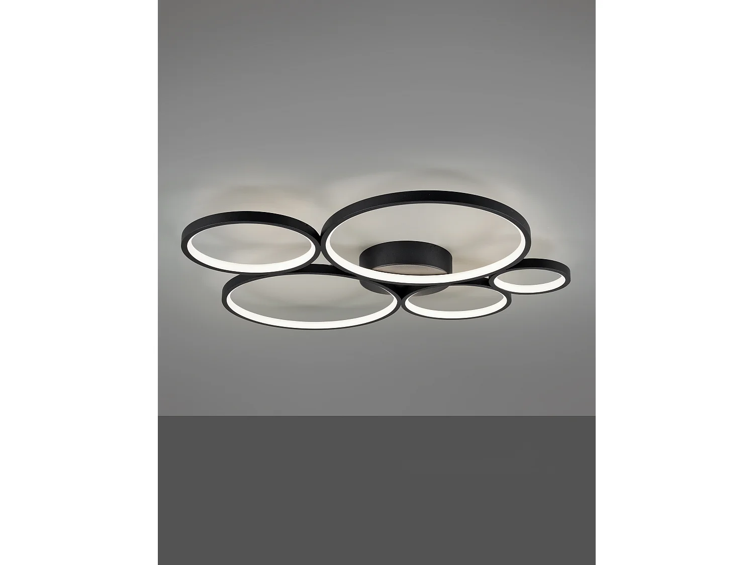 Plafondlamp RONDO - 0x0x5.5 cm - Zwart