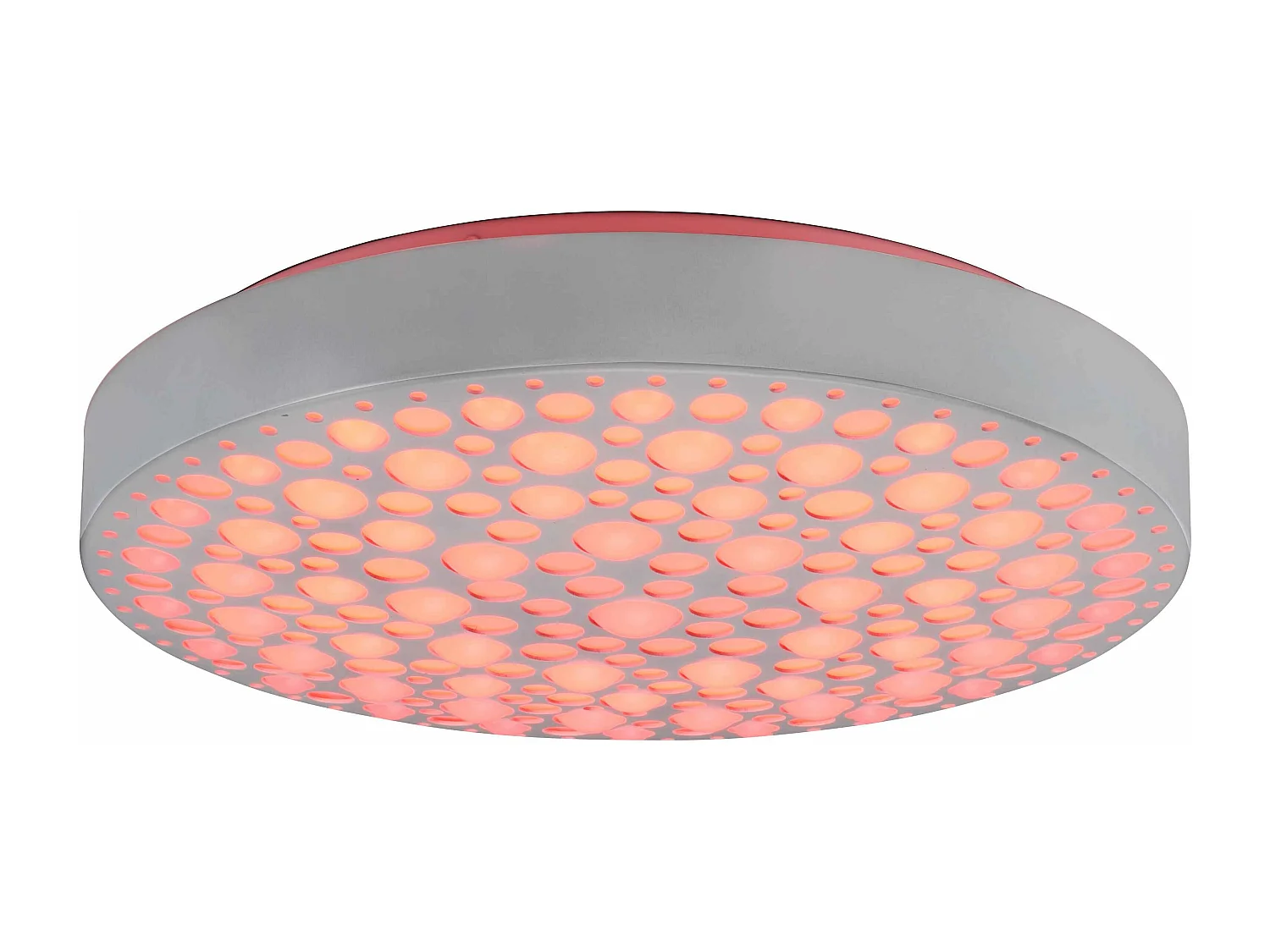 Plafoniera LED RGB, bianco effetto cerchi, D 40 cm, Chizu