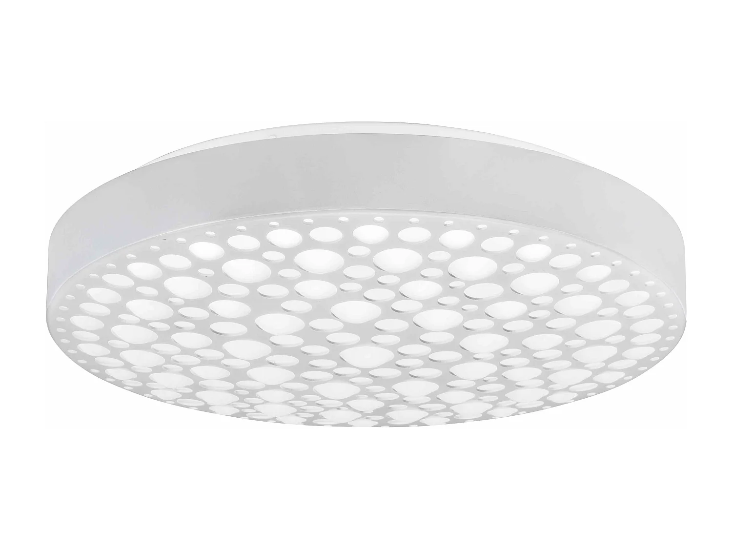 Plafoniera LED RGB, bianco effetto cerchi, D 40 cm, Chizu