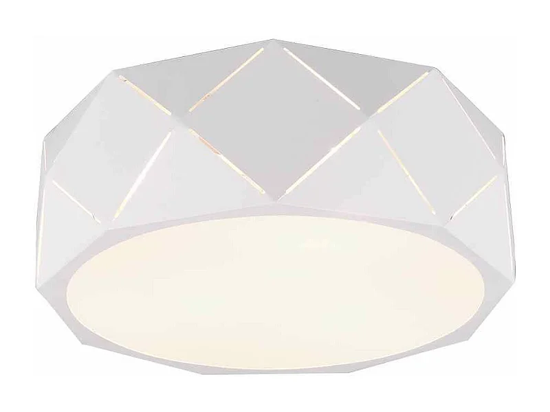 Plafoniera con tagli laser, metallo, bianco, D 40 cm, Zandor