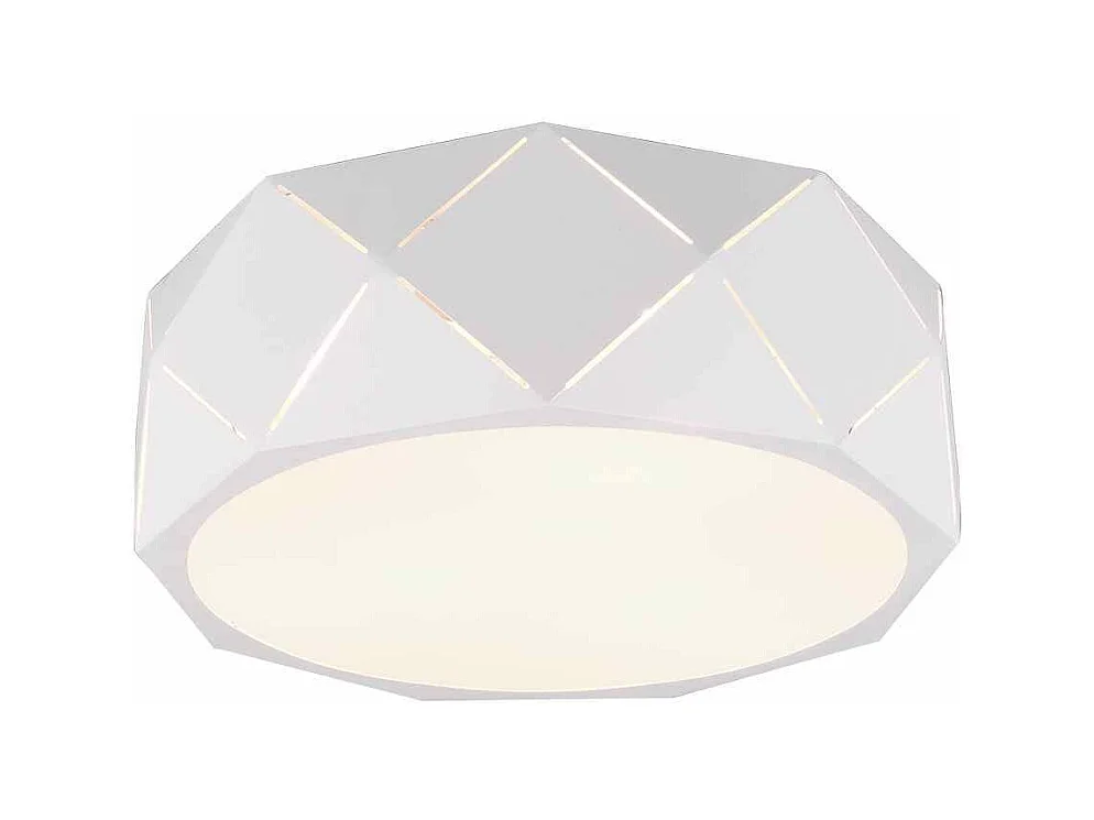 Plafoniera con tagli laser, metallo, bianco, D 40 cm, Zandor