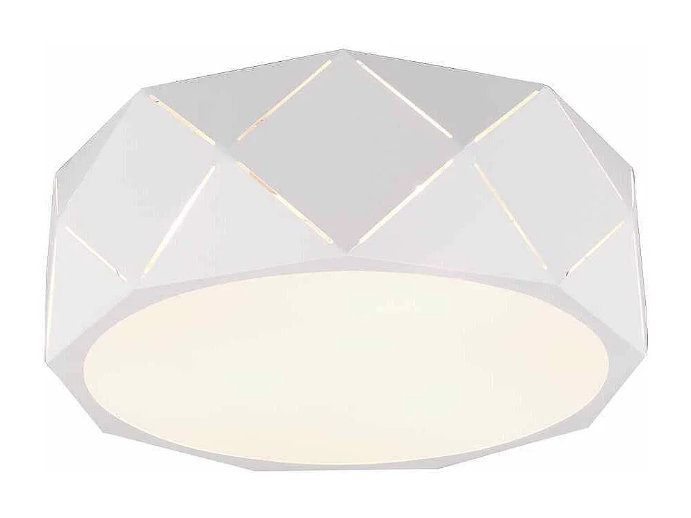 Plafoniera con tagli laser, metallo, bianco, D 40 cm, Zandor