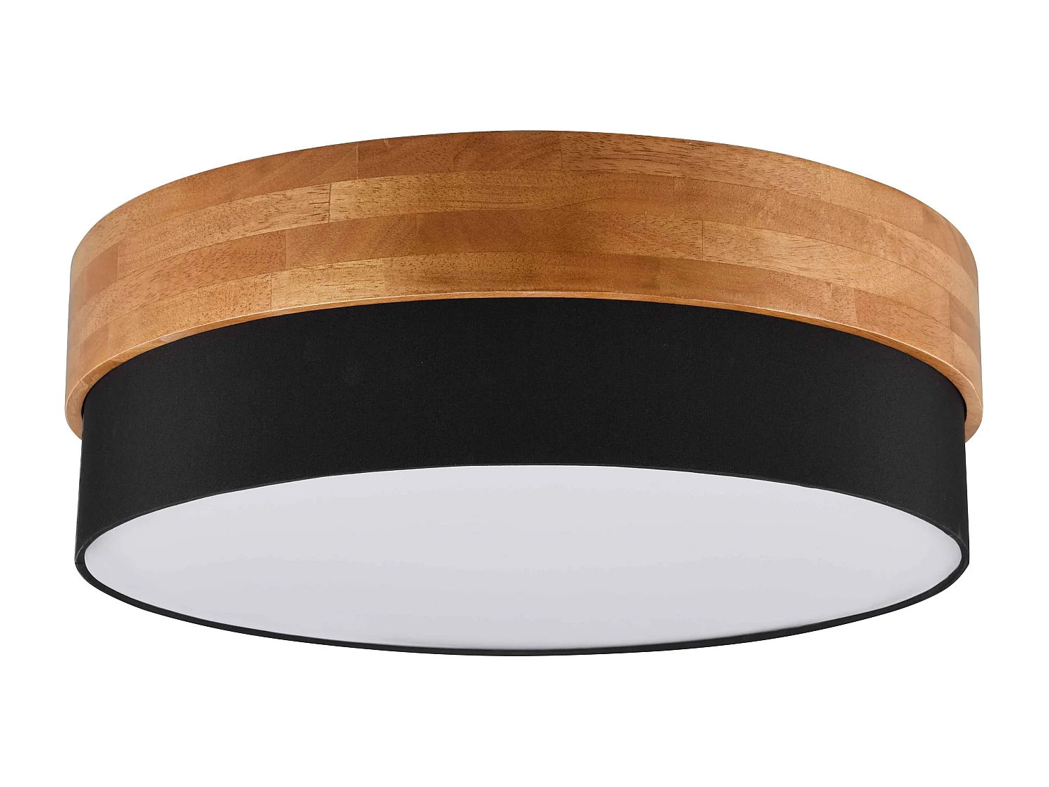 Plafoniera, legno naturale, nero, D 50 cm, Seasons