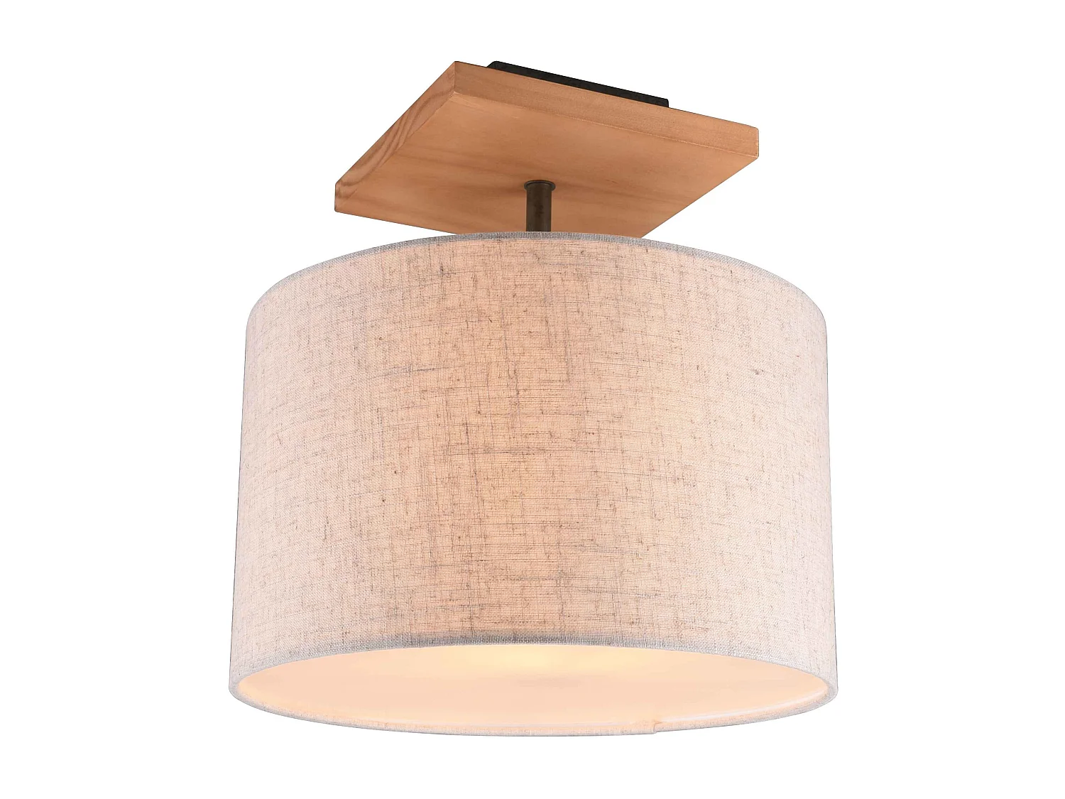 Plafoniera con paralume, legno, sabbia, D 36 cm, Elmau