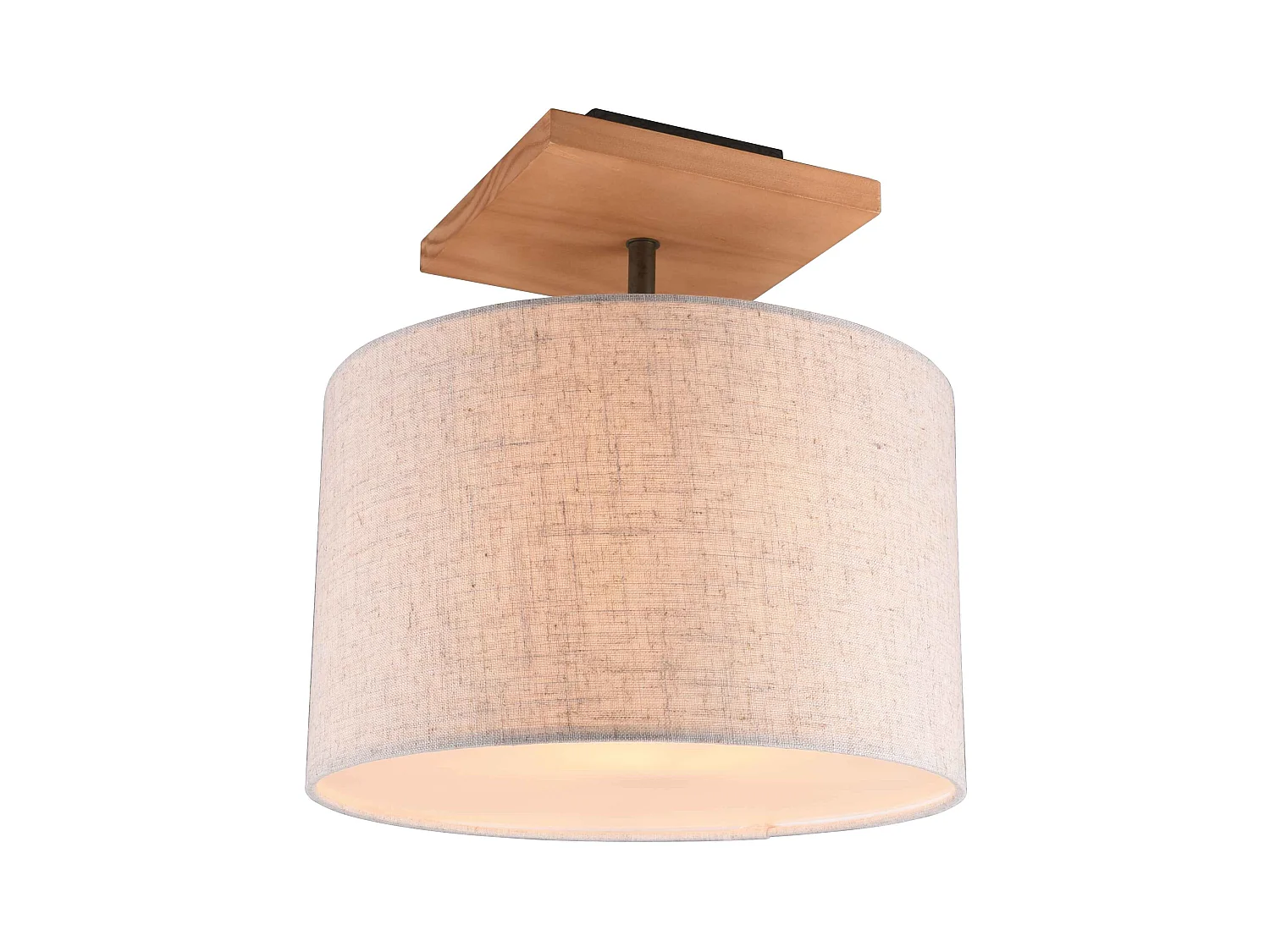 Plafoniera con paralume, legno, sabbia, D 36 cm, Elmau