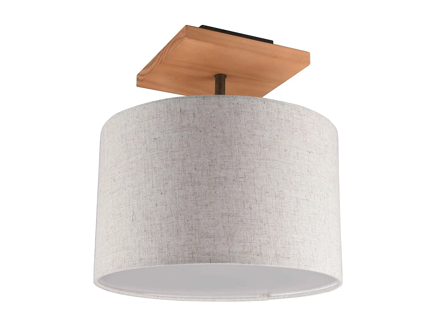 Plafoniera con paralume, legno, sabbia, D 36 cm, Elmau