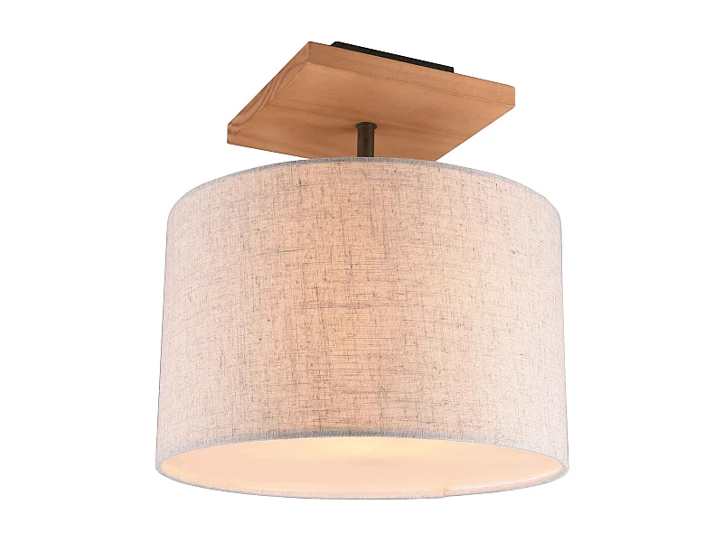 Plafoniera con paralume, legno, sabbia, D 36 cm, Elmau
