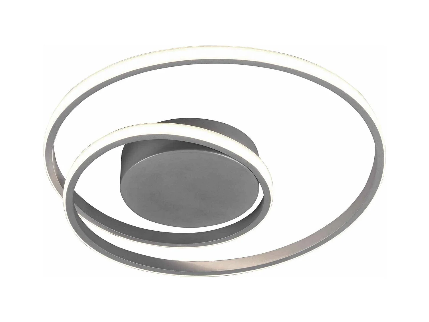 Plafoniera LED spirale, metallo, titano, D 39 cm, Zibal