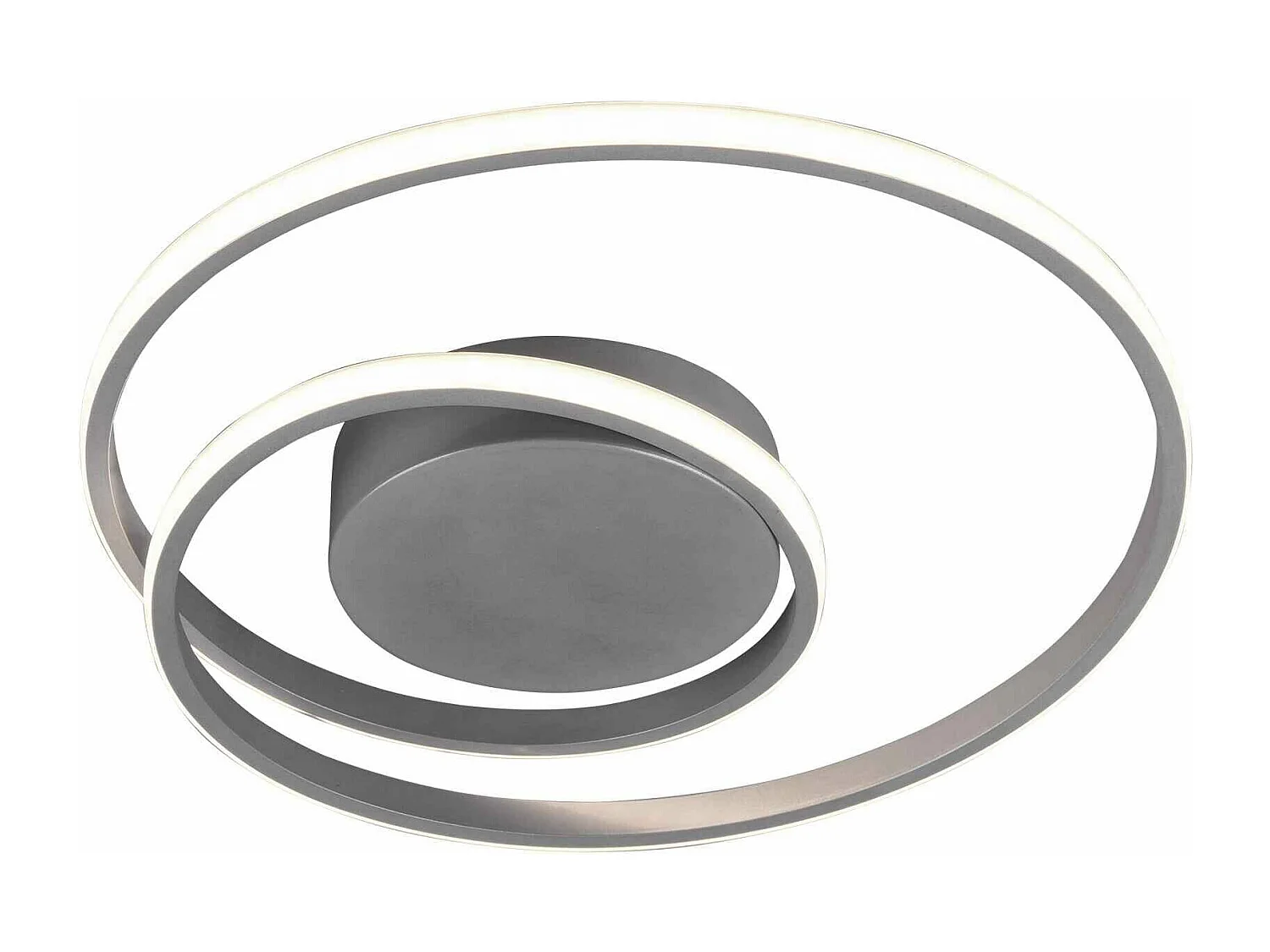 Plafoniera LED spirale, metallo, titano, D 39 cm, Zibal