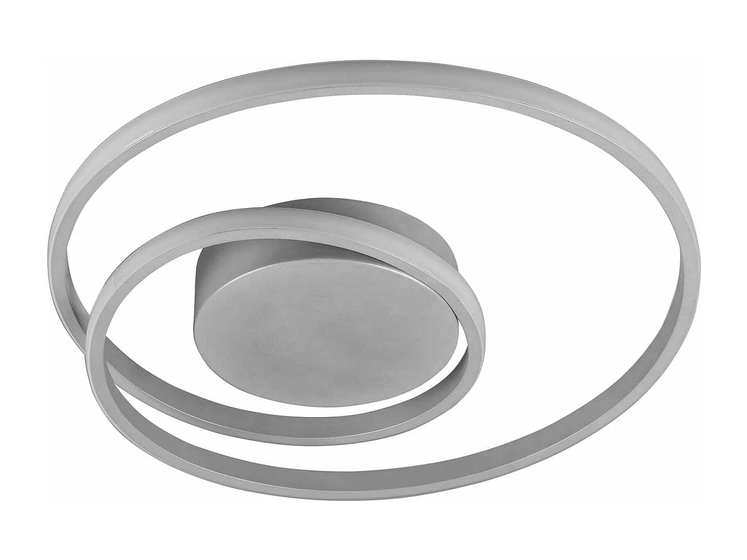 Plafoniera LED spirale, metallo, titano, D 39 cm, Zibal