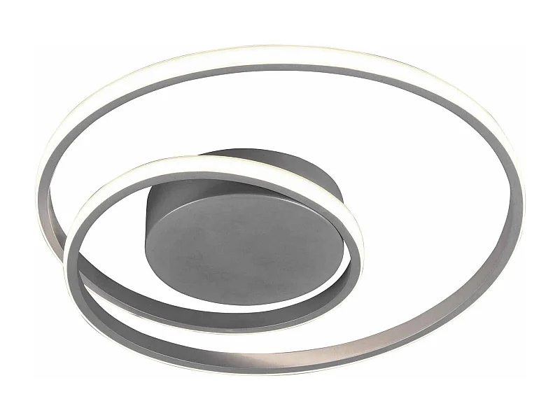 Plafoniera LED spirale, metallo, titano, D 39 cm, Zibal