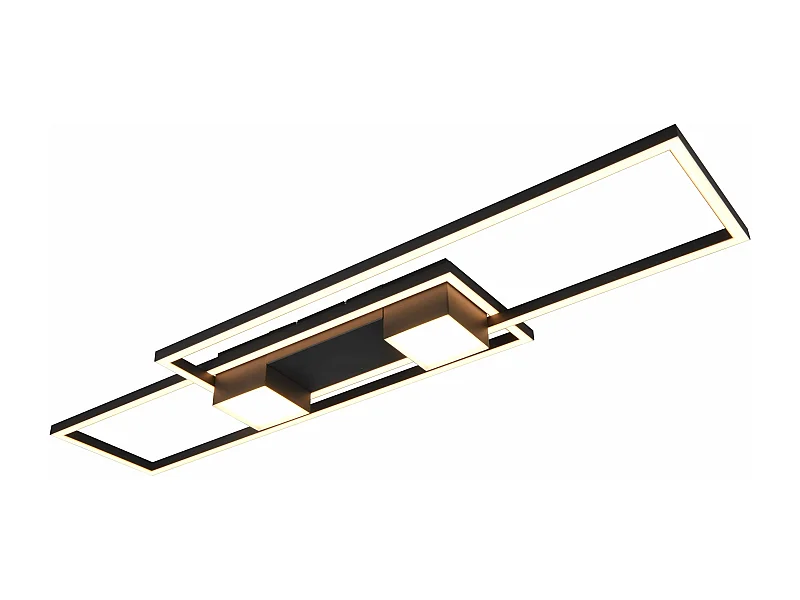 Plafoniera LED, metallo, nero, L 100 cm, Albany