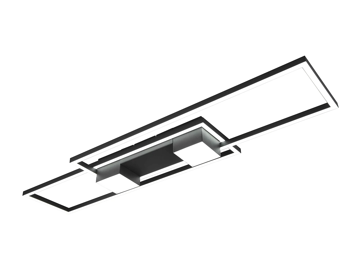 Plafoniera LED, metallo, nero, L 100 cm, Albany